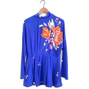 Free People Floral Gemma Dress Tunic Open Back